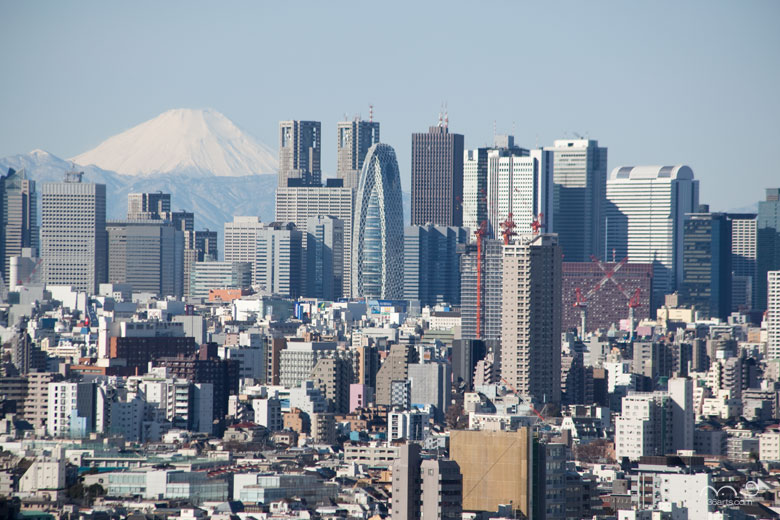 富士山と新宿高層ビル