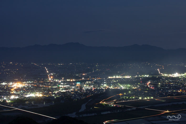 秋田県大仙市の夜景